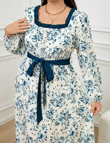 Rochie lunga SHEIN CURVE, alb