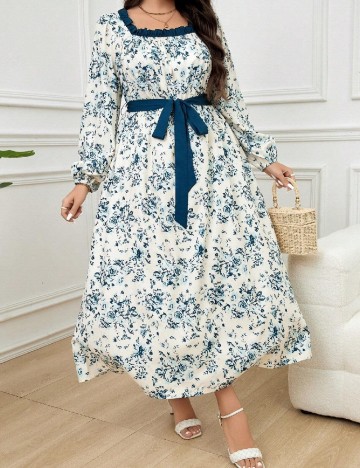 Rochie lunga SHEIN CURVE, alb