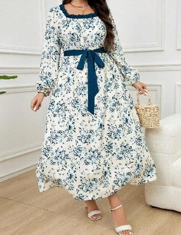 Rochie lunga SHEIN CURVE, alb