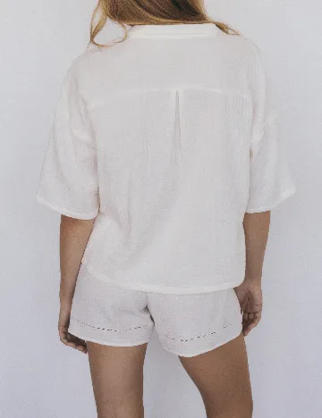 Pijama Reserved, ecru Alb