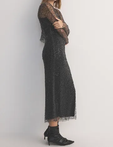 Rochie lunga Reserved, gri inchis