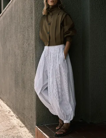 Pantaloni Zara, alb