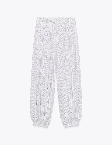 Pantaloni Zara, alb