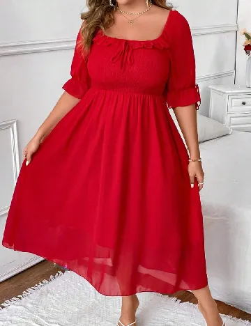 Rochie medie SHEIN CURVE, rosu