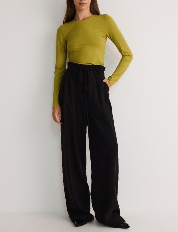 Pantaloni Reserved, negru