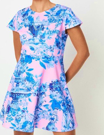 Rochie scurta Coast, roz/albastru