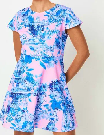 Rochie scurta Coast, roz/albastru