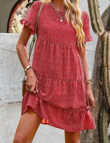 Rochie scurta SHEIN, rosu
