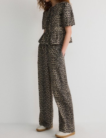 Pantaloni Reserved, animal print