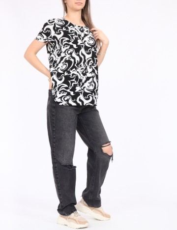 Tricou Vero Moda, alb/negru