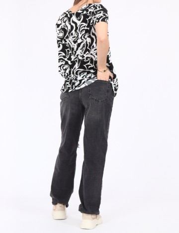 Tricou Vero Moda, alb/negru