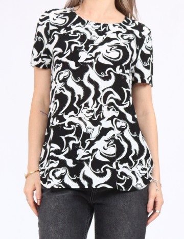 Tricou Vero Moda, alb/negru