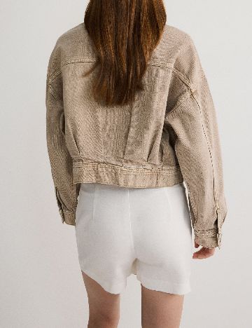Fusta pantalon Reserved, alb