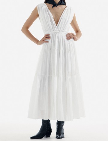 Rochie medie Reserved, alb