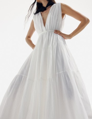 Rochie medie Reserved, alb