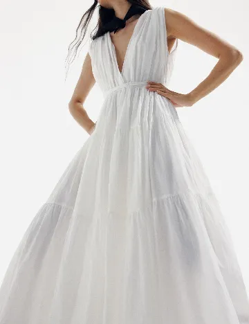 Rochie medie Reserved, alb