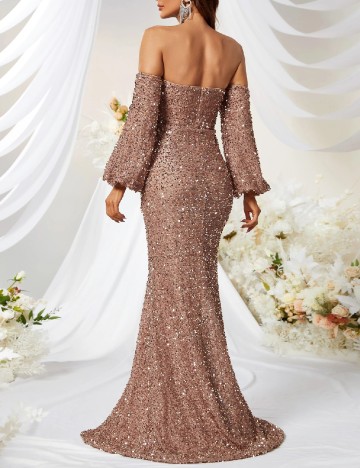 Rochie lunga Miss ord, maro