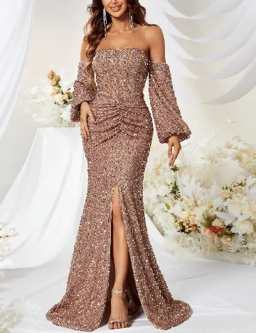 Rochie lunga Miss ord, maro
