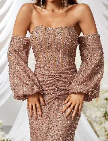 Rochie lunga Miss ord, maro