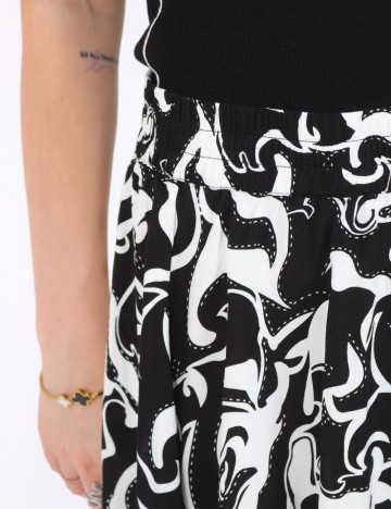 Fusta Vero Moda, alb/negru