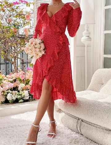 Rochie medie SHEIN, rosu