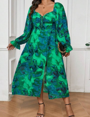 Rochie medie SHEIN CURVE, verde