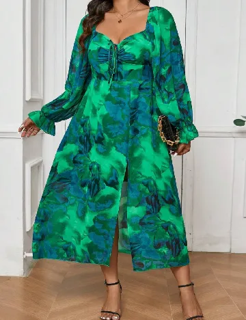 Rochie medie SHEIN CURVE, verde