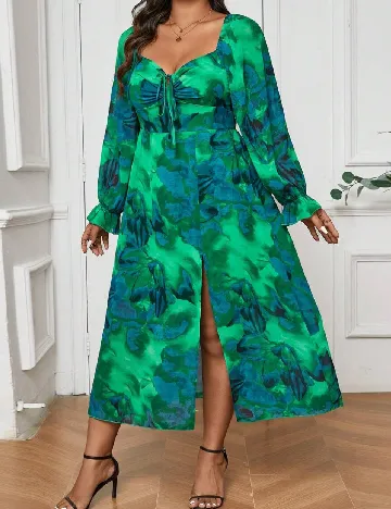 Rochie medie SHEIN CURVE, verde