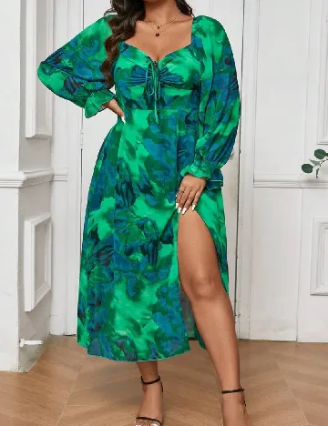 Rochie medie SHEIN CURVE, verde