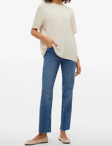 Tricou Vero Moda, crem