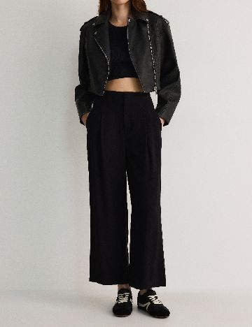 Pantaloni Reserved, negru
