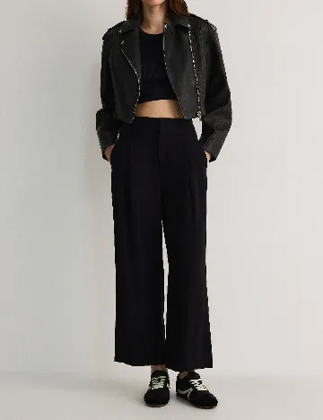Pantaloni Reserved, negru