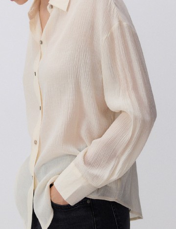 Camasa Oversize Reserved, crem