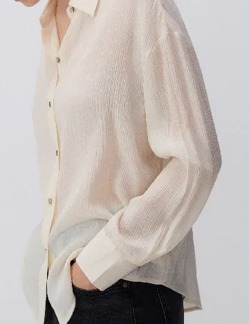 Camasa Oversize Reserved, crem