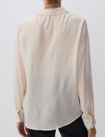 Camasa Oversize Reserved, crem