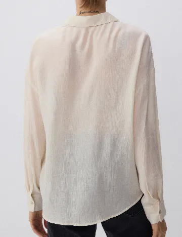 Camasa Oversize Reserved, crem