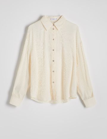 Camasa Oversize Reserved, crem