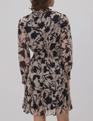 Rochie scurta Reserved, bej/negru
