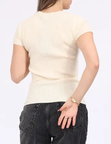 Tricou Vero Moda, crem