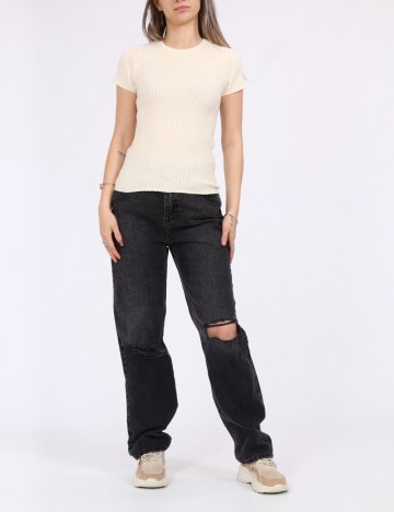 Tricou Vero Moda, crem