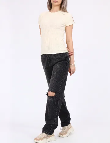 Tricou Vero Moda, crem