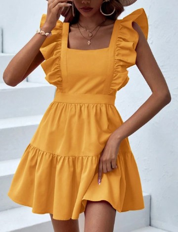 Rochie scurta SHEIN, galben