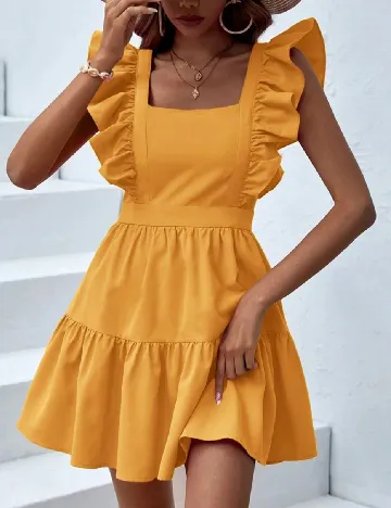 Rochie scurta SHEIN, galben