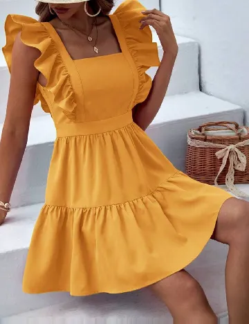 Rochie scurta SHEIN, galben