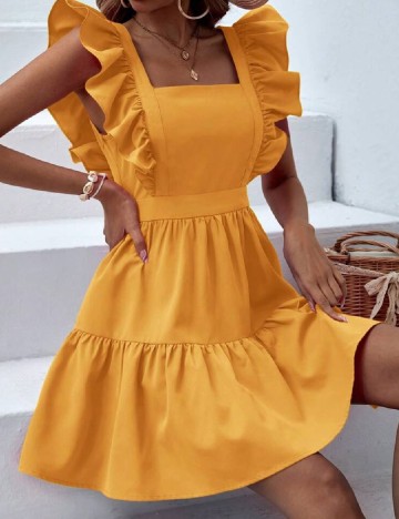 Rochie scurta SHEIN, galben