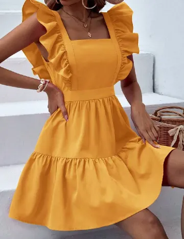 Rochie scurta SHEIN, galben