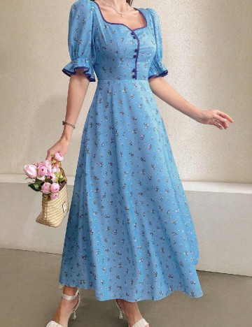 Rochie lunga SHEIN, albastru