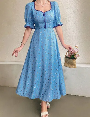 Rochie lunga SHEIN, albastru