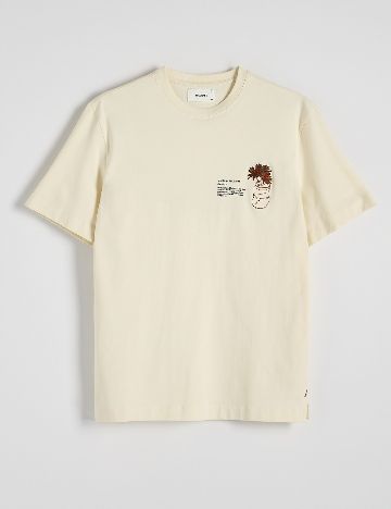 Tricou Reserved, crem