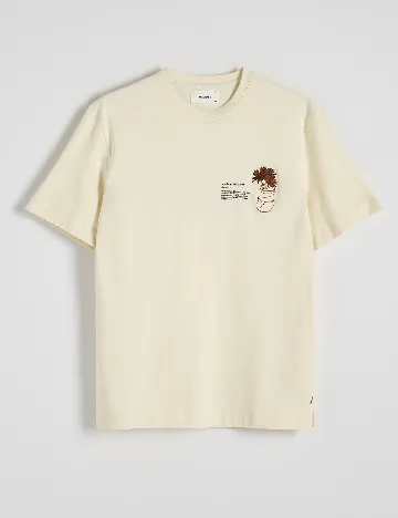 Tricou Reserved, crem